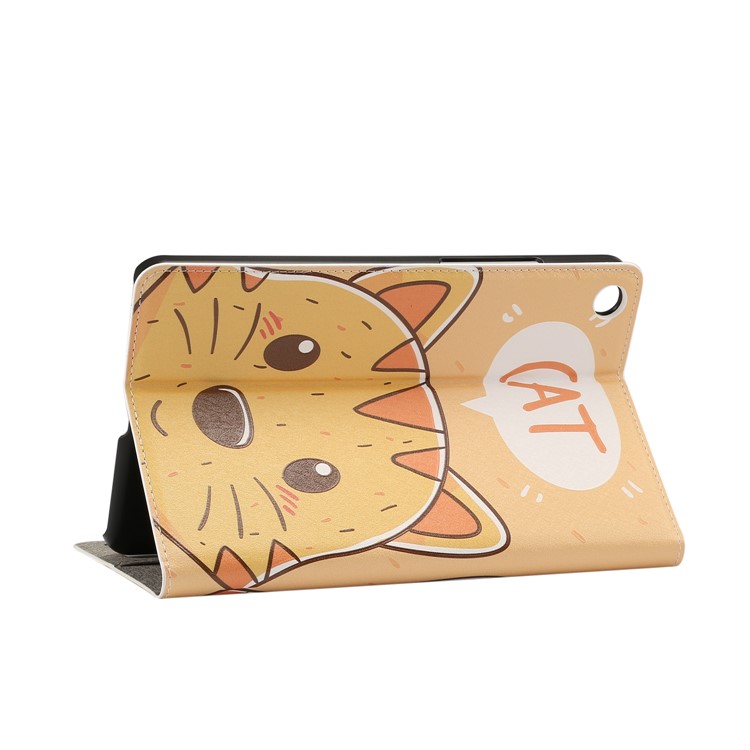 Pattern Printing Embossment Smart Leather Wallet Cover for Xiaomi Mi Pad 4 - Cat-4