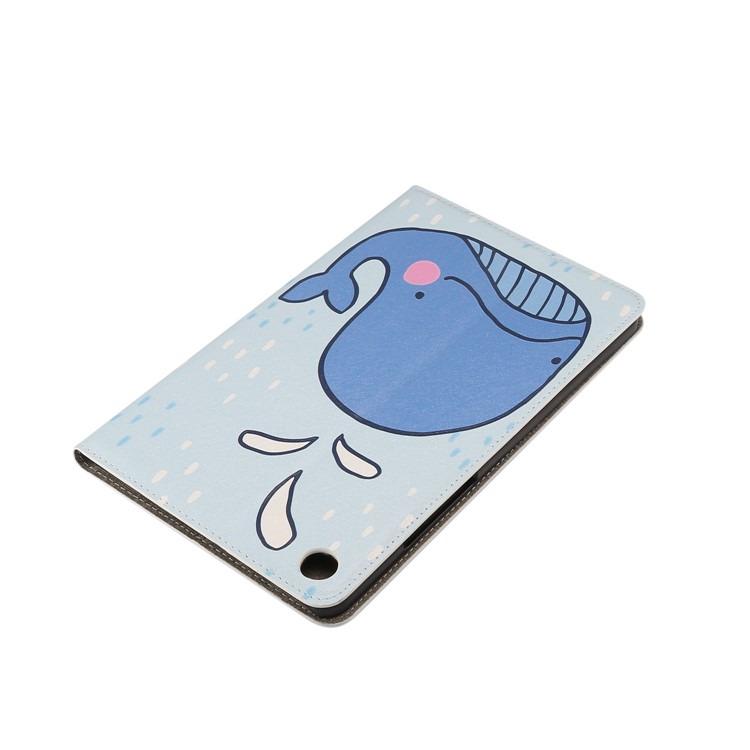 Pattern Printing Embossment Smart Leather Stand Cover Case for Xiaomi Mi Pad 4 - Dolphin-3