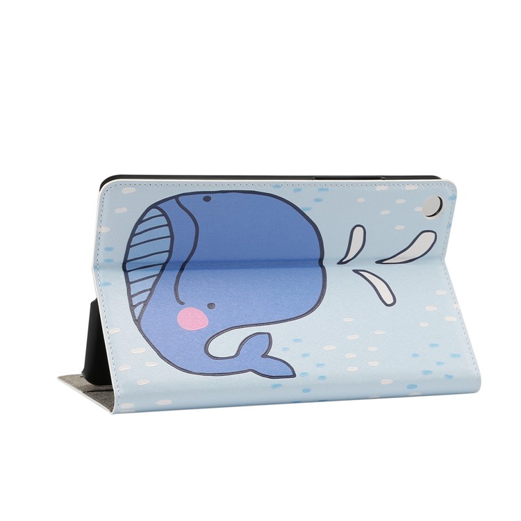 Pattern Printing Embossment Smart Leather Stand Cover Case for Xiaomi Mi Pad 4 - Dolphin-4