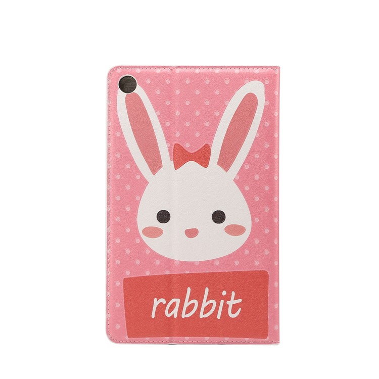 Pattern Printing Embossment Smart PU Leather Stand Case for Xiaomi Mi Pad 4 - Rabbit-2
