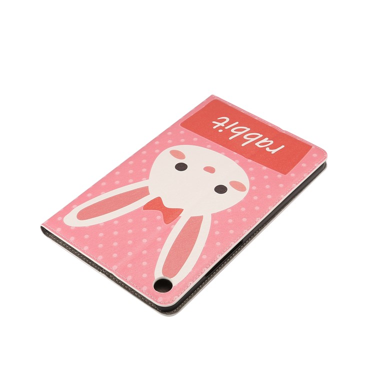 Pattern Printing Embossment Smart PU Leather Stand Case for Xiaomi Mi Pad 4 - Rabbit-3