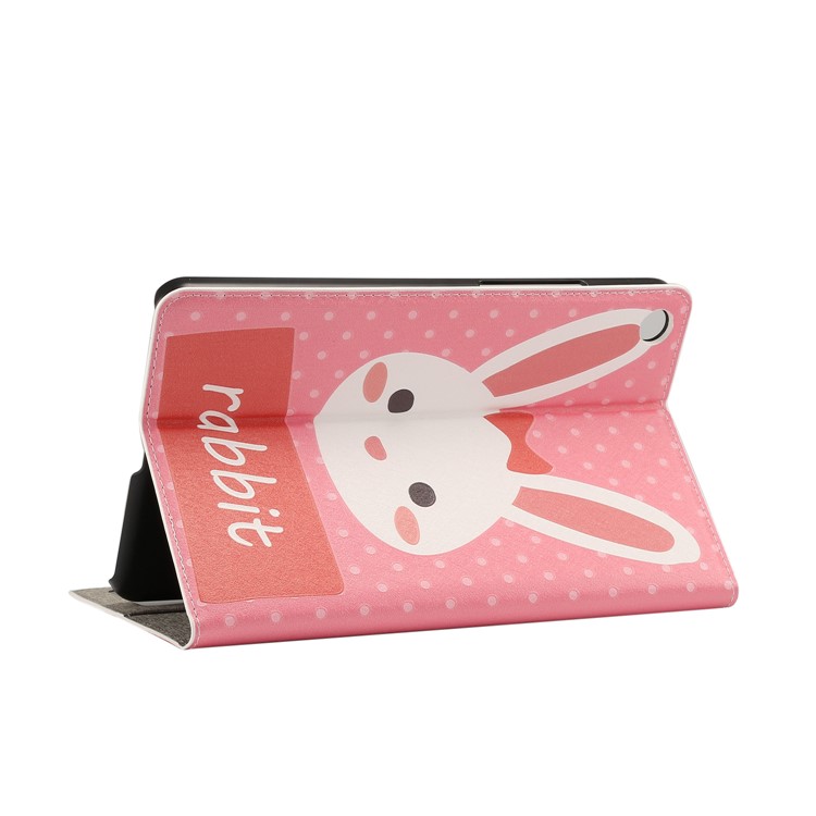 Pattern Printing Embossment Smart PU Leather Stand Case for Xiaomi Mi Pad 4 - Rabbit-4