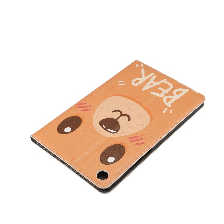 Pattern Printing Embossment Smart Leather Stand Cover Shell Case for Xiaomi Mi Pad 4 - Adorable Bear-3