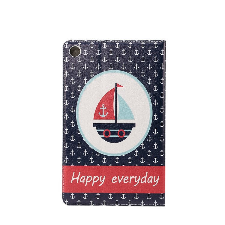 Pattern Printing Embossment Wallet Stand Smart Case for Xiaomi Mi Pad 4 - Anchor-2