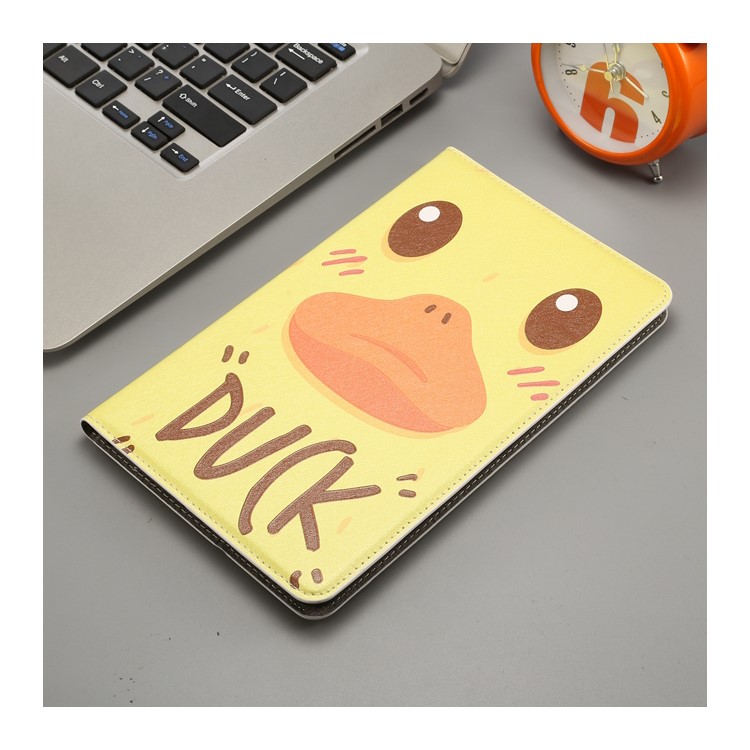 Pattern Printing Embossment Smart Leather Protection Case for Xiaomi Mi Pad 4 - Duck-1