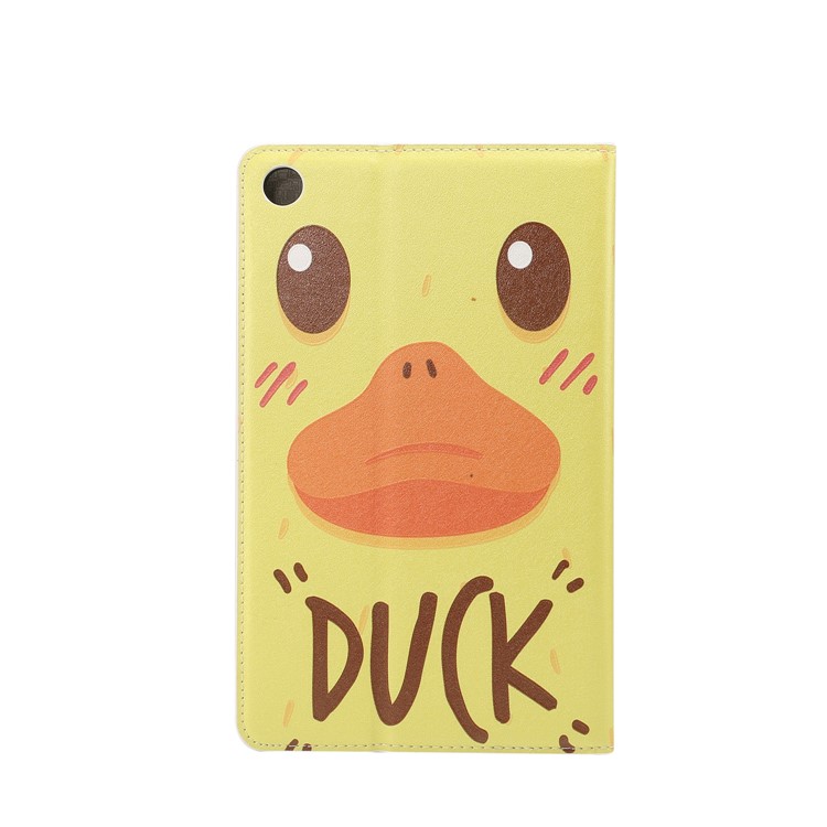Pattern Printing Embossment Smart Leather Protection Case for Xiaomi Mi Pad 4 - Duck-2