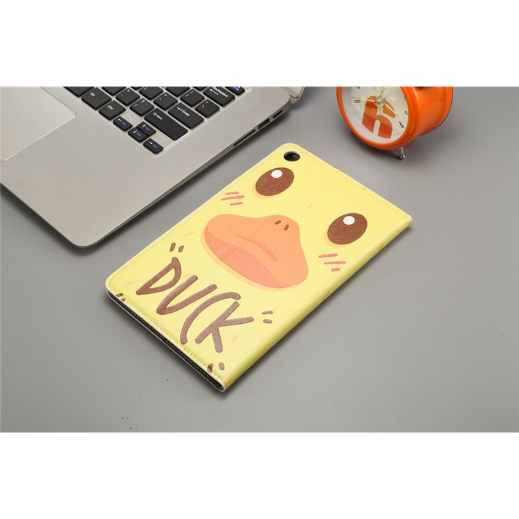 Pattern Printing Embossment Smart Leather Protection Case for Xiaomi Mi Pad 4 - Duck-5