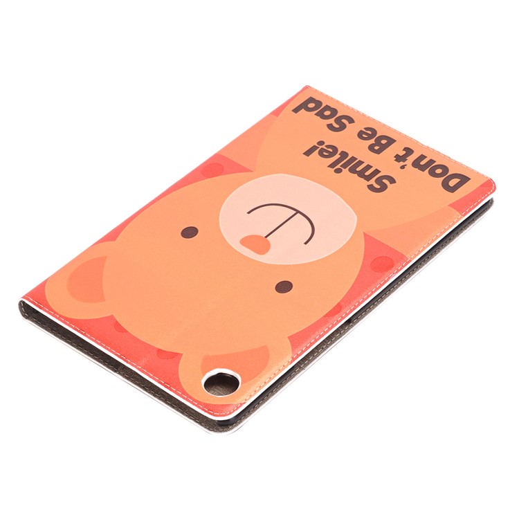Pattern Printing Embossment Smart PU Leather Stand Shell for Xiaomi Mi Pad 4 - Characters and Bear-2