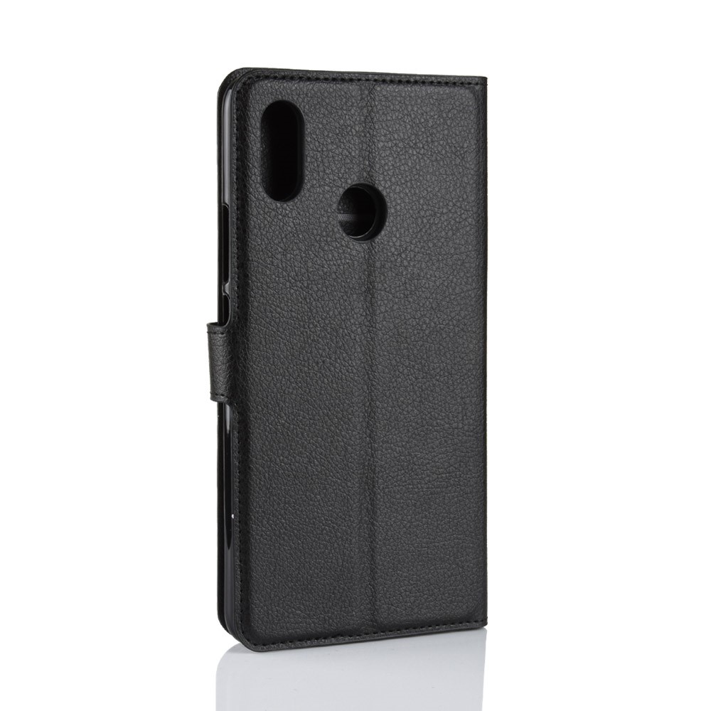 Litchi Skin Wallet Leather Stand Case for Xiaomi Mi Max 3 - Black-6