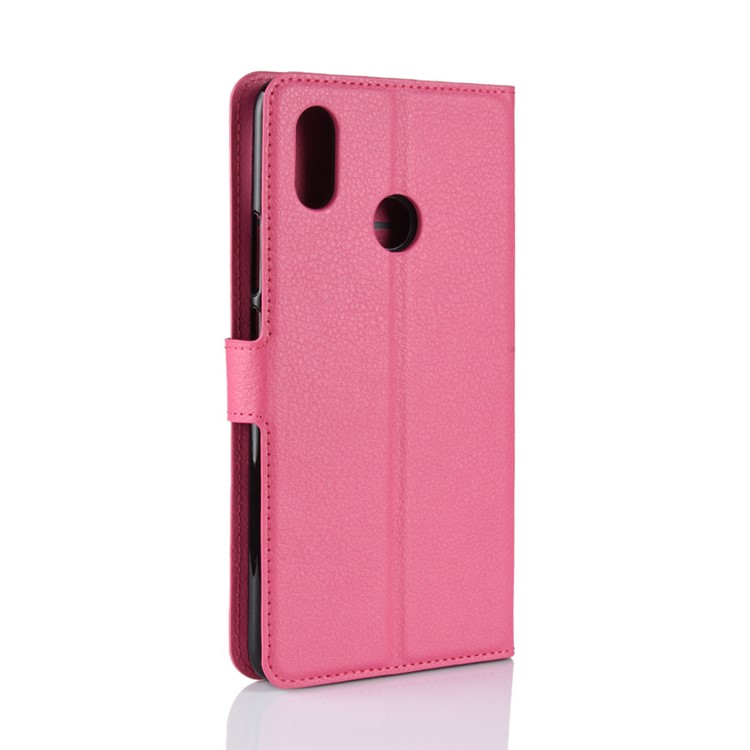 Litchi Skin Wallet Leather Stand Flip Cover for Xiaomi Mi Max 3 - Rose-6