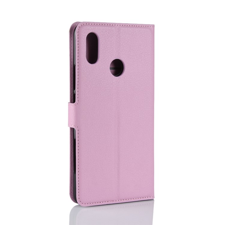 Litchi Skin Wallet Leather Stand Mobile Case for Xiaomi Mi Max 3 - Pink-6