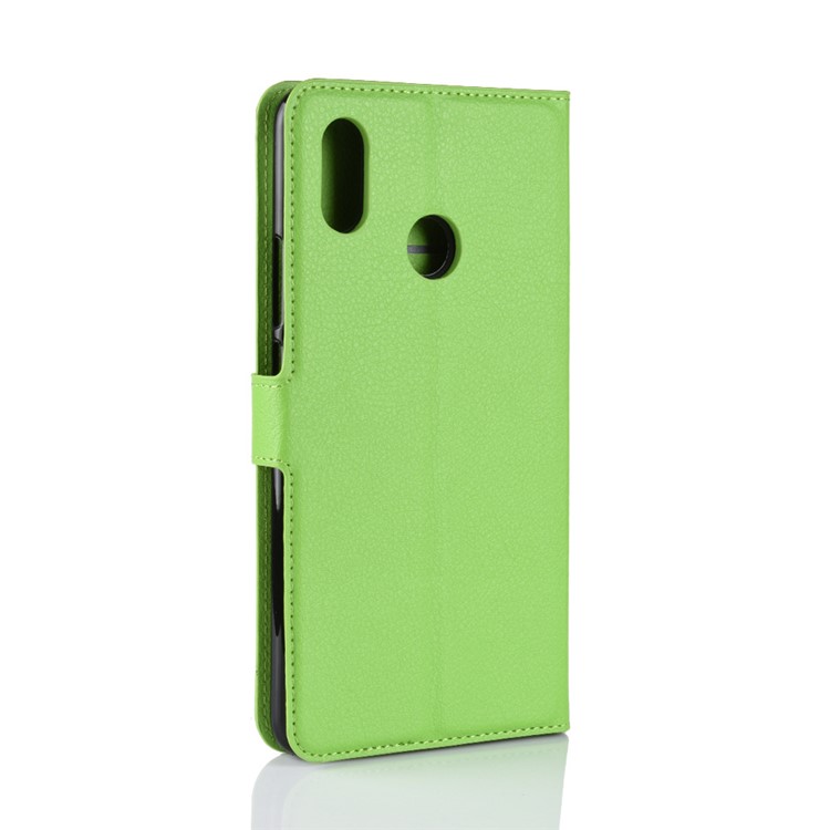 Litchi Skin Wallet Leather Stand Phone Casing for Xiaomi Mi Max 3 - Green-6