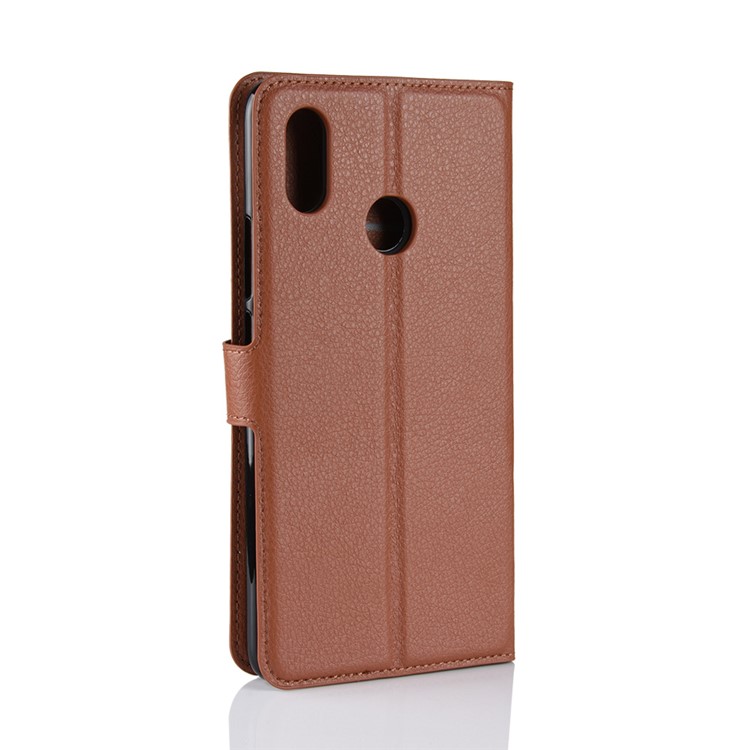 Litchi Skin Wallet Leather Stand Cell Phone Cover for Xiaomi Mi Max 3 - Brown-6