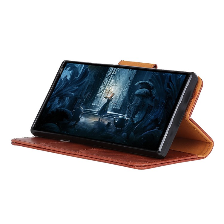 Crazy Horse Magnetic Stand Wallet Split Leather Protective Casing for Xiaomi Redmi Note 6 Pro - Brown-6