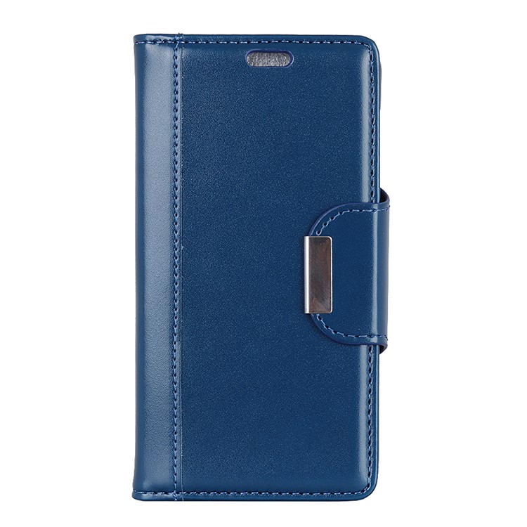 Flip Wallet PU Leather Stand Shell for Xiaomi Redmi Note 6 Pro - Blue-2