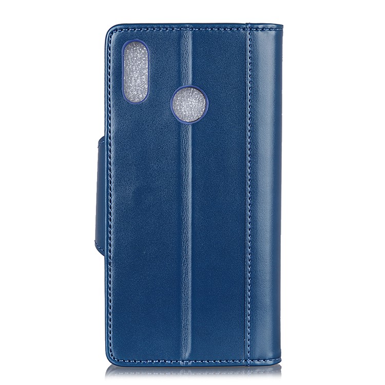 Flip Wallet PU Leather Stand Shell for Xiaomi Redmi Note 6 Pro - Blue-3