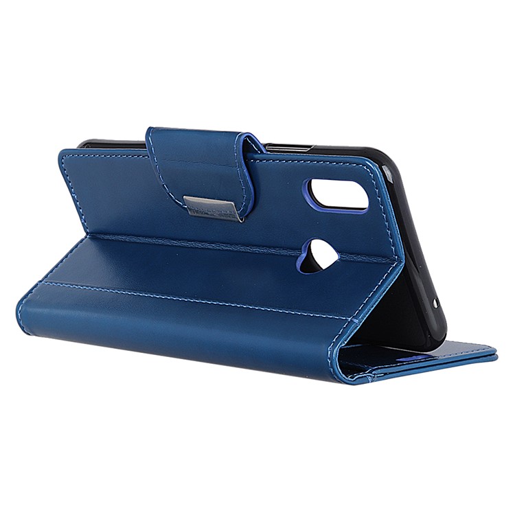 Flip Wallet PU Leather Stand Shell for Xiaomi Redmi Note 6 Pro - Blue-8