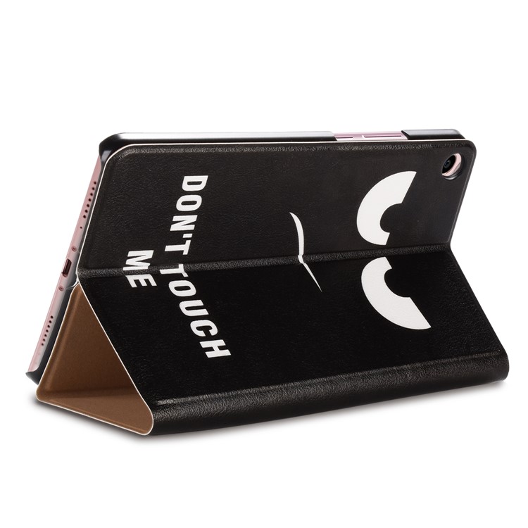 Pattern Printing Leather Stand Smart Cover for Xiaomi Mi Pad 4 Plus - Do Not Touch Me-5