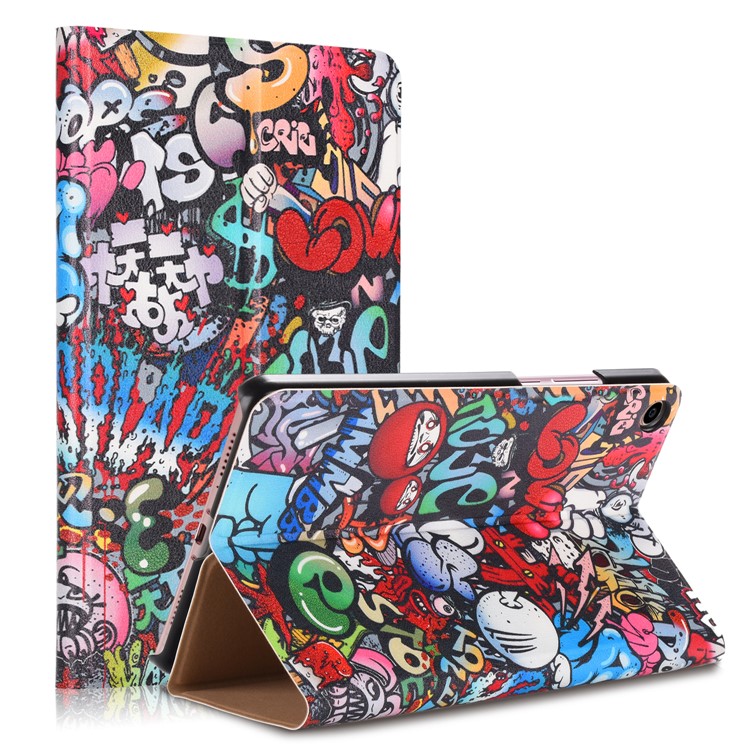 Pattern Printing Leather Stand Smart Casing for Xiaomi Mi Pad 4 Plus - Cartoon Pattern-1