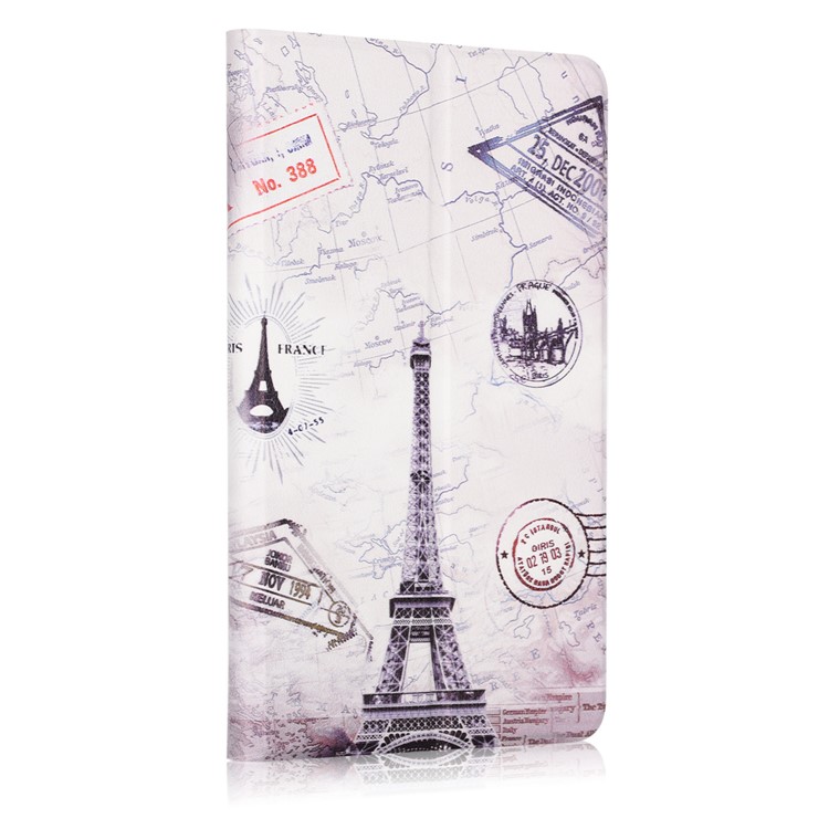 Pattern Printing Leather Stand Smart Protection Shell for Xiaomi Mi Pad 4 Plus - Eiffel Tower-4