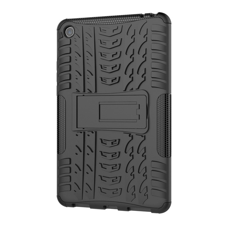 Anti-slip PC + TPU Hybrid Case with Kickstand for Xiaomi Mi Pad 4 - Black-10