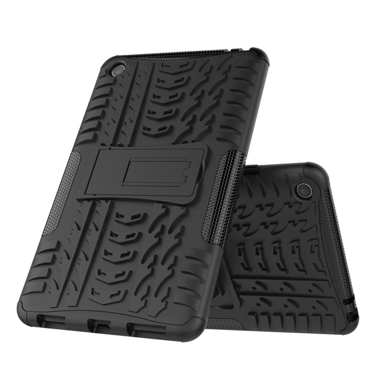 Anti-slip PC + TPU Hybrid Case with Kickstand for Xiaomi Mi Pad 4 - Black-2
