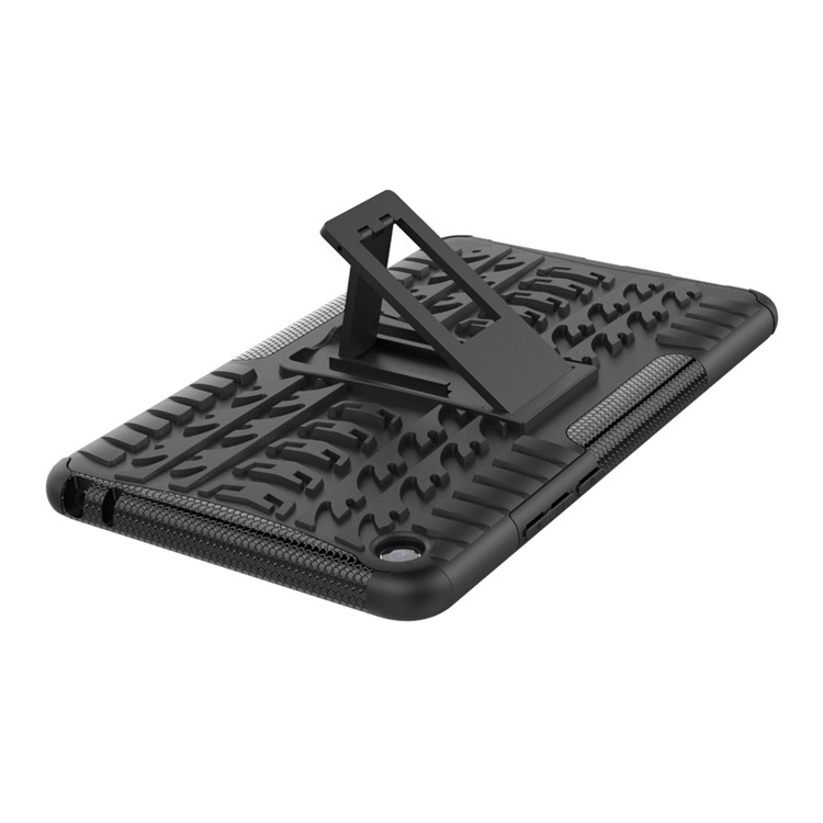 Anti-slip PC + TPU Hybrid Case with Kickstand for Xiaomi Mi Pad 4 - Black-4