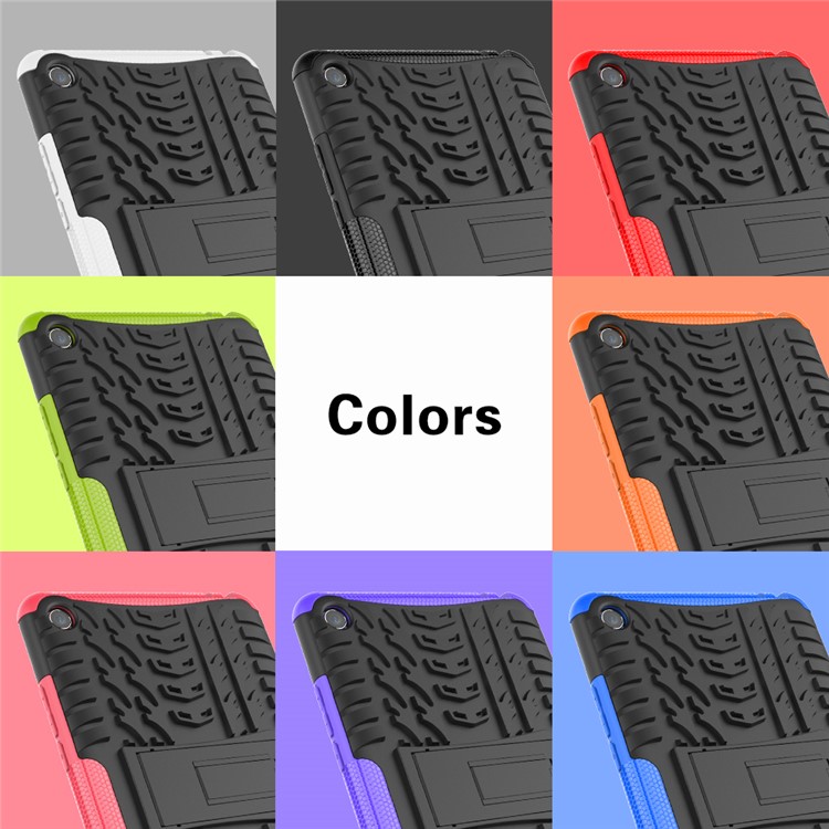 Anti-slip PC + TPU Hybrid Shell Case with Kickstand for Xiaomi Mi Pad 4 - White-11