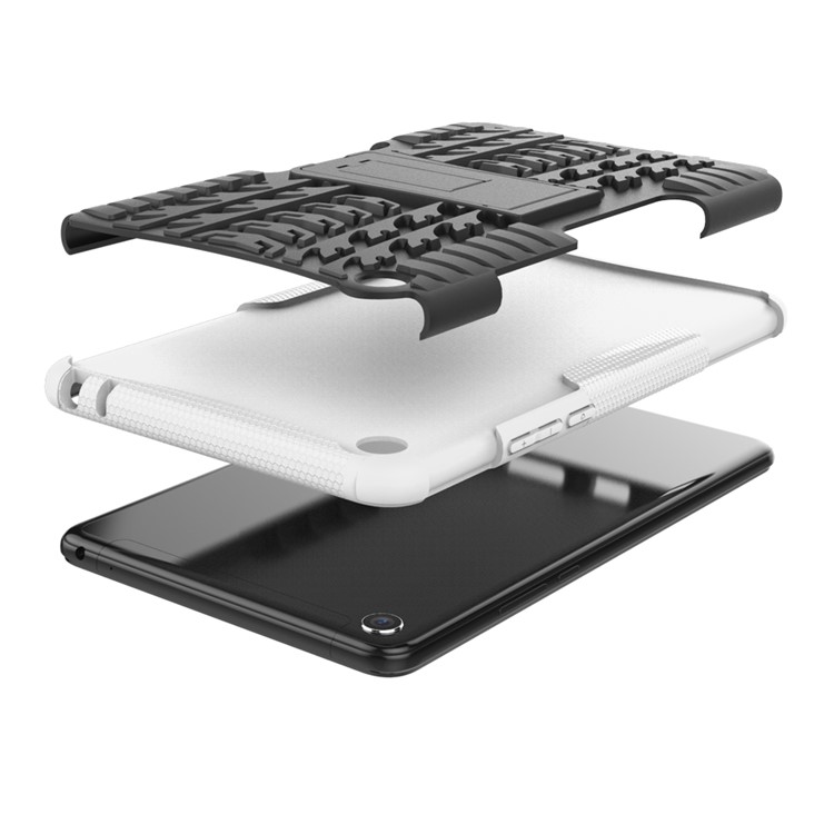 Anti-slip PC + TPU Hybrid Shell Case with Kickstand for Xiaomi Mi Pad 4 - White-3