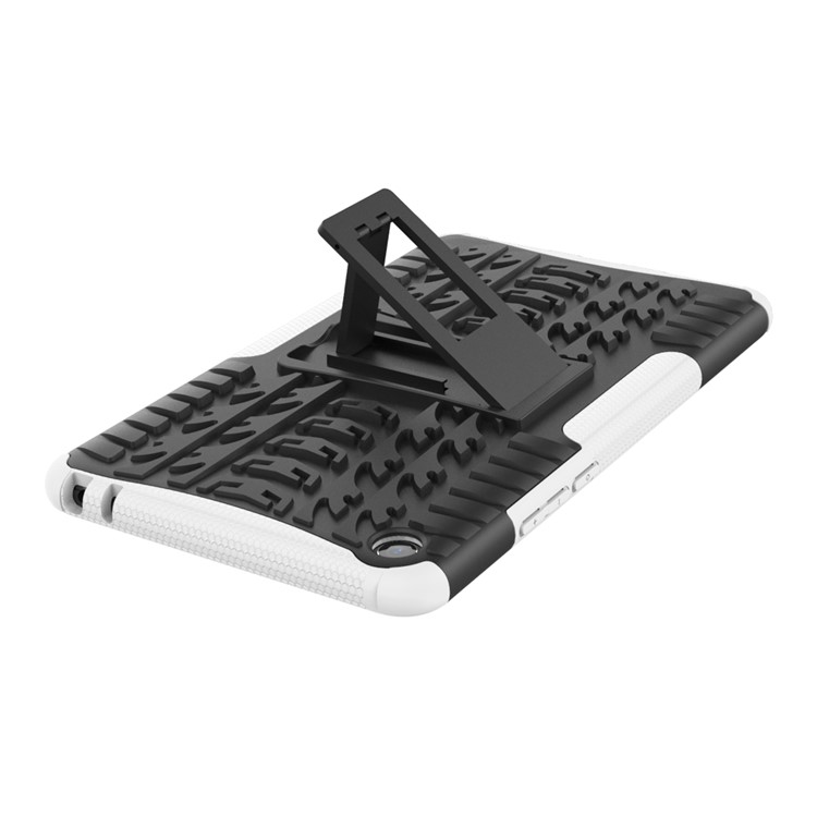 Anti-slip PC + TPU Hybrid Shell Case with Kickstand for Xiaomi Mi Pad 4 - White-4