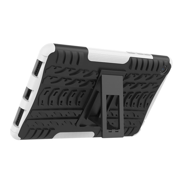 Anti-slip PC + TPU Hybrid Shell Case with Kickstand for Xiaomi Mi Pad 4 - White-6