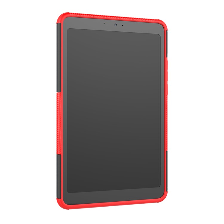 Anti-slip PC + TPU Hybrid Case Cover with Kickstand for Xiaomi Mi Pad 4 - Red-7