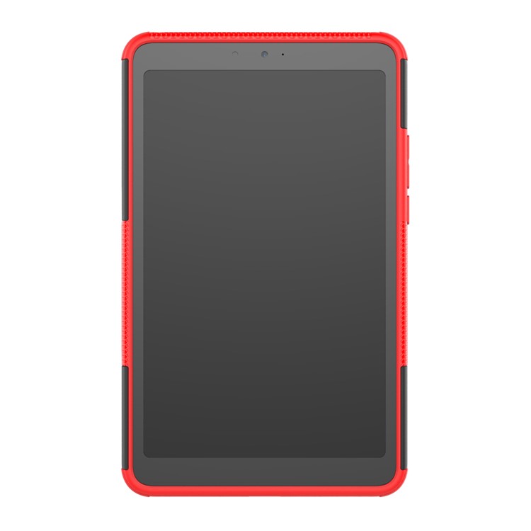 Anti-slip PC + TPU Hybrid Case Cover with Kickstand for Xiaomi Mi Pad 4 - Red-9