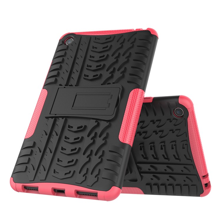 Anti-slip PC + TPU Combo Case with Kickstand for Xiaomi Mi Pad 4 - Rose-2