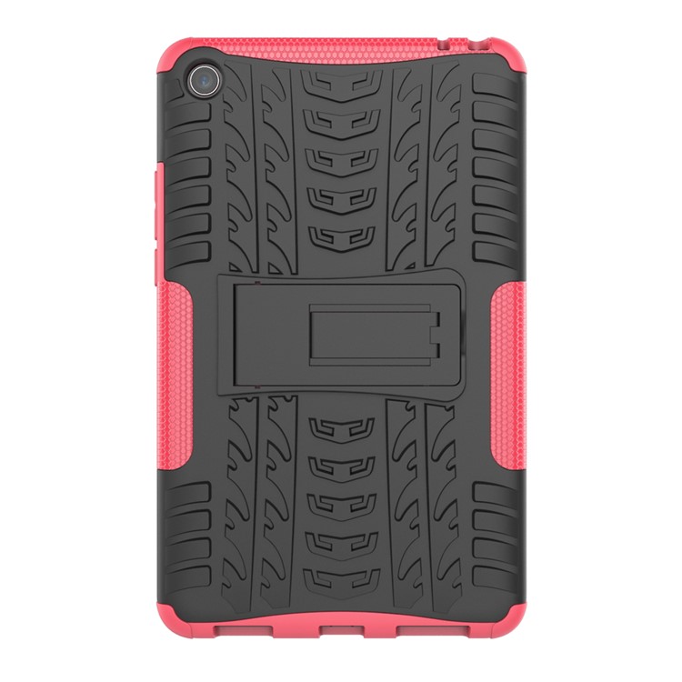 Anti-slip PC + TPU Combo Case with Kickstand for Xiaomi Mi Pad 4 - Rose-8