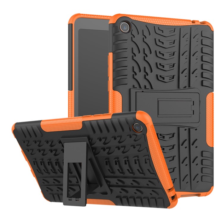 Anti-slip PC + TPU Hybrid Protection Case with Kickstand for Xiaomi Mi Pad 4 - Orange-1