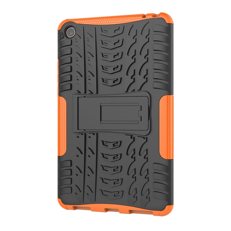 Anti-slip PC + TPU Hybrid Protection Case with Kickstand for Xiaomi Mi Pad 4 - Orange-10