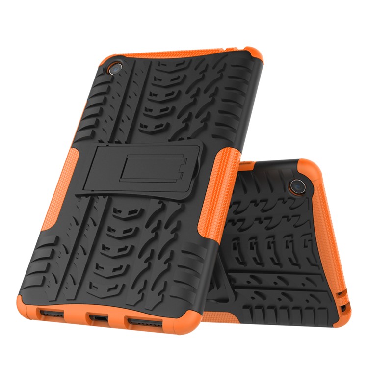 Anti-slip PC + TPU Hybrid Protection Case with Kickstand for Xiaomi Mi Pad 4 - Orange-2