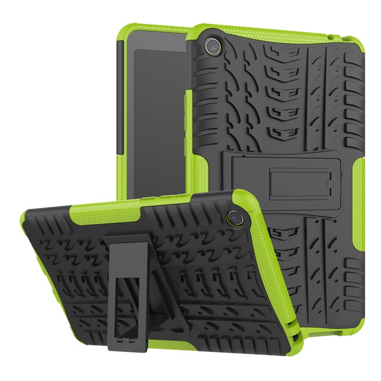 Anti-slip PC + TPU Combo Cover Shell Case with Kickstand for Xiaomi Mi Pad 4 - Green-1