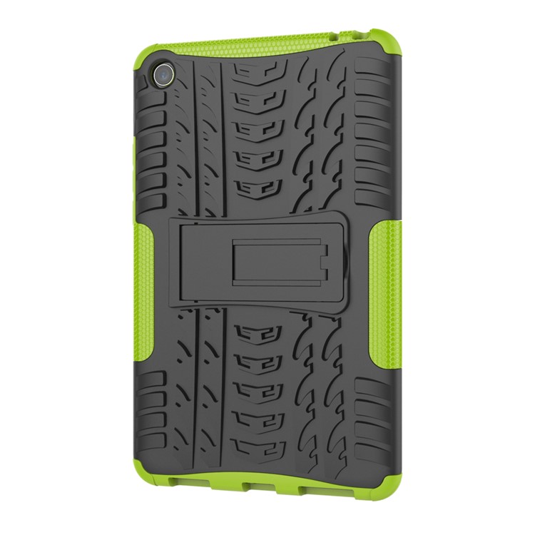 Anti-slip PC + TPU Combo Cover Shell Case with Kickstand for Xiaomi Mi Pad 4 - Green-10
