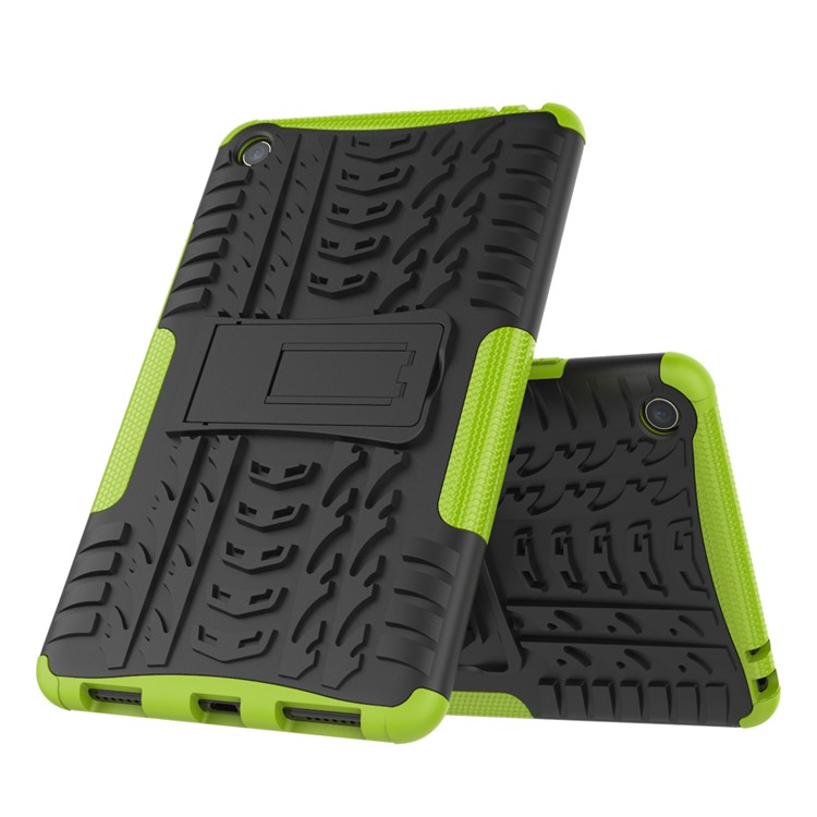 Anti-slip PC + TPU Combo Cover Shell Case with Kickstand for Xiaomi Mi Pad 4 - Green-2