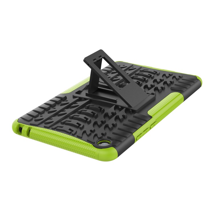 Anti-slip PC + TPU Combo Cover Shell Case with Kickstand for Xiaomi Mi Pad 4 - Green-4
