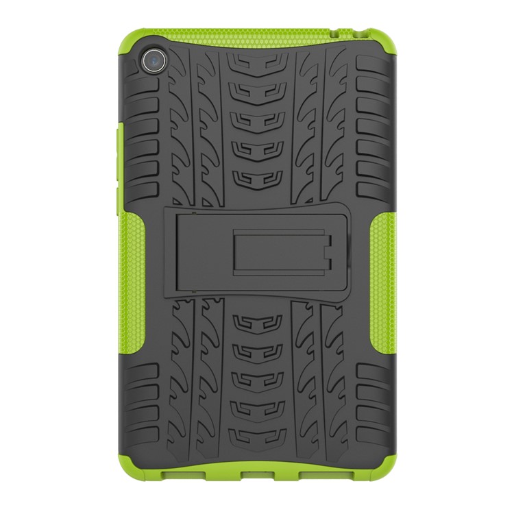 Anti-slip PC + TPU Combo Cover Shell Case with Kickstand for Xiaomi Mi Pad 4 - Green-8