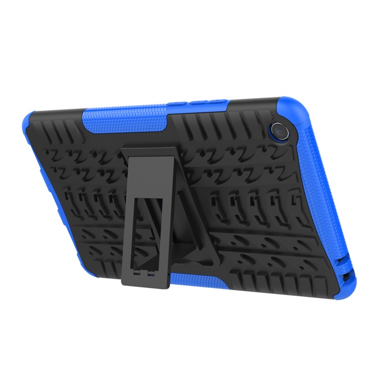 Anti-slip PC + TPU Combo Cover Shell Case with Kickstand for Xiaomi Mi Pad 4 - Blue-5