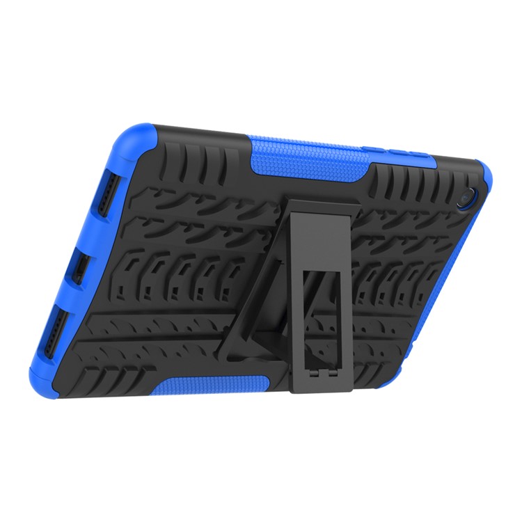 Anti-slip PC + TPU Combo Cover Shell Case with Kickstand for Xiaomi Mi Pad 4 - Blue-6