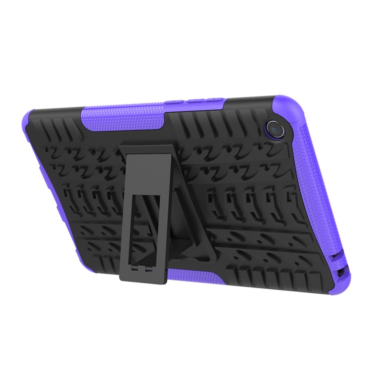 Anti-slip PC + TPU Hybrid Protective Case with Kickstand for Xiaomi Mi Pad 4 - Purple-5