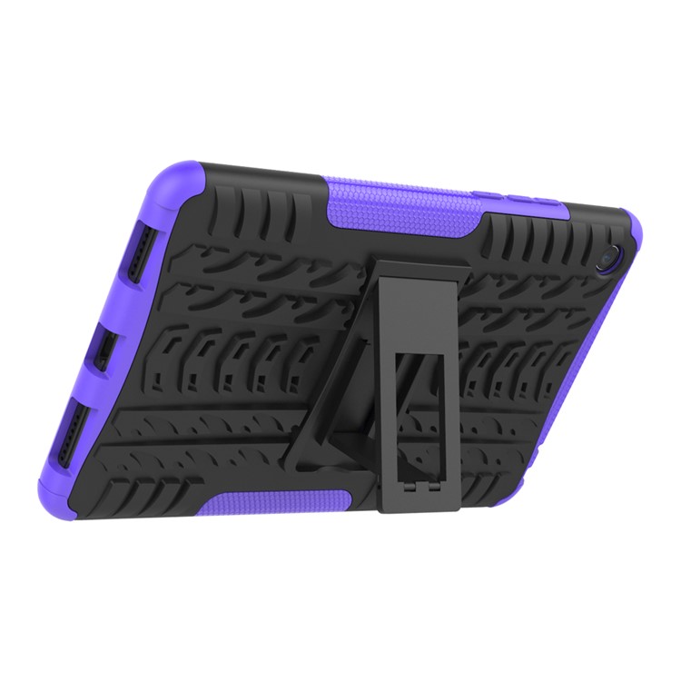 Anti-slip PC + TPU Hybrid Protective Case with Kickstand for Xiaomi Mi Pad 4 - Purple-6