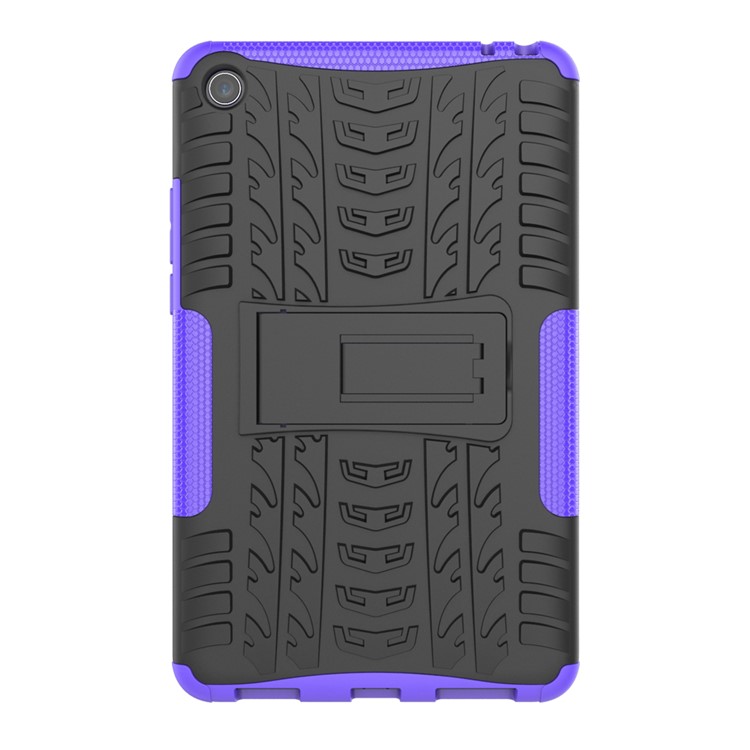 Anti-slip PC + TPU Hybrid Protective Case with Kickstand for Xiaomi Mi Pad 4 - Purple-8