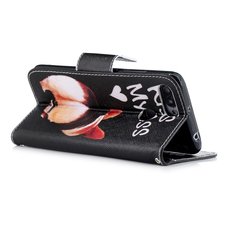For Xiaomi Redmi 6 (Dual Camera: 12MP+5MP) Pattern Printing Leather Wallet Stand Protection Cover - Kiss My Ass-4