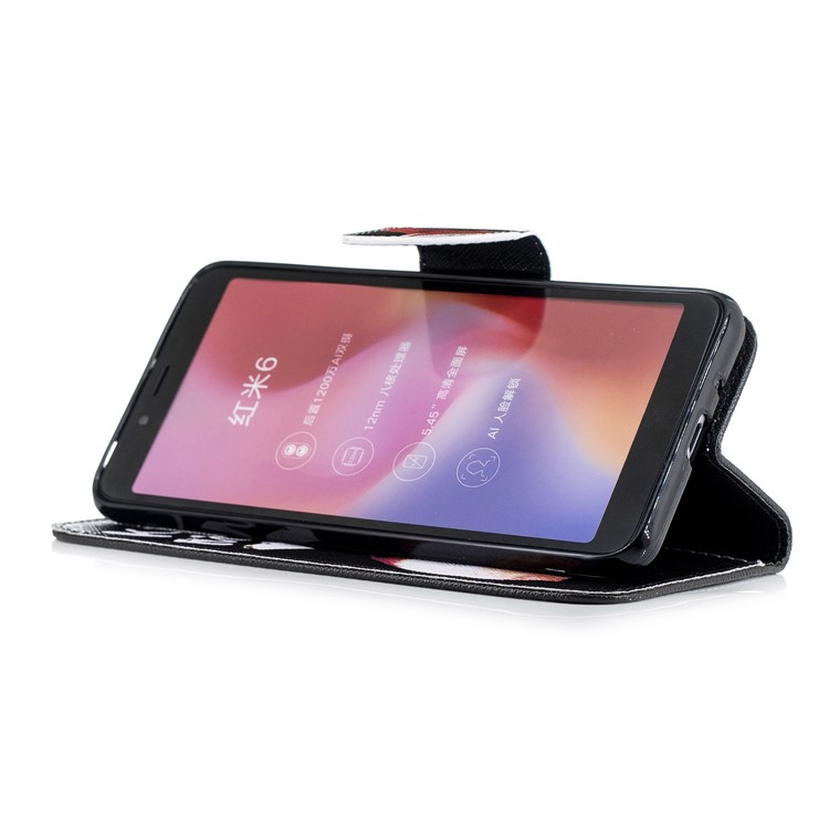 For Xiaomi Redmi 6 (Dual Camera: 12MP+5MP) Pattern Printing Leather Wallet Stand Protection Cover - Kiss My Ass-5